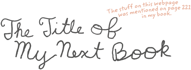 The Title of My Next Book