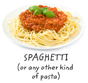 spaghetti (or any other kind of pasta)