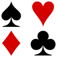 playing card suits: spade, heart, diamond, club