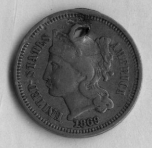 3 cent coin, front