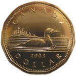 Canadian "Loonie" dollar coin