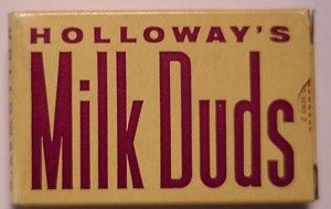 An old box of Milk Duds