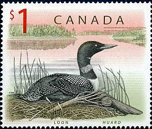 $1 Canadian loon stamp