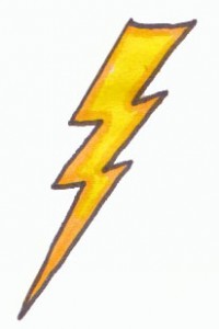 drawing of a lightening bolt